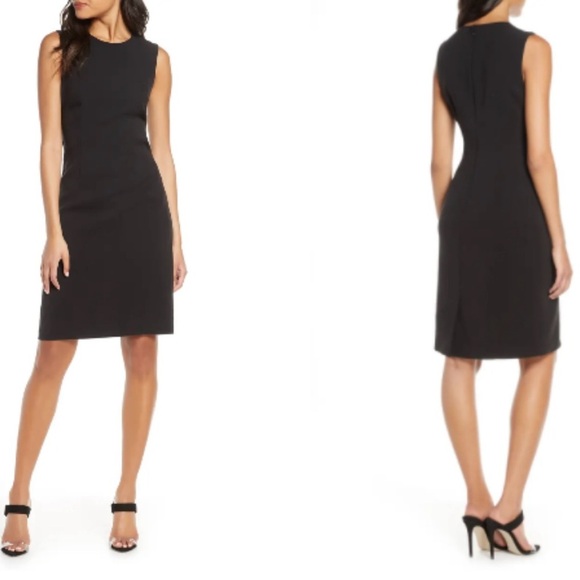 Anne Klein Classic Black Midi Dress - Picture 1 of 9